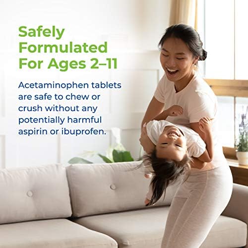 Rite Aid Çocuk Ağrı Kesici Çiğnenebilir Üzüm Tabletleri, Asetaminofen, 160 mg - 24 Sayım | Ağrı ve Ateş Düşürücü Çocuk Tabletleri