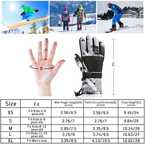 BOSONER Kayak snowboard eldiveni, Su Geçirmez Kış Sıcak Eldiven, soğuk Hava Dokunmatik Ekran kar eldivenleri için Erkek, Bayan,