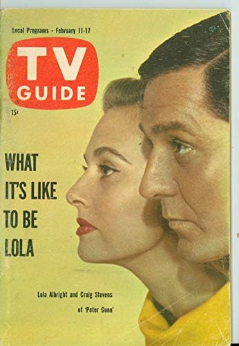 1961 TV Rehberi 11 Şubat Peter Gunn'dan Lola Albright ve Craig Stevens - Colorado Baskısı Çok İyi Mükemmel (10 üzerinden 4) Kullanılmış
