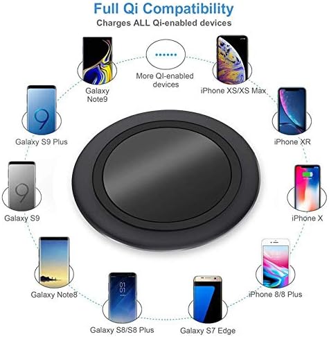 Cecomo 10W Ayna Tasarımı Kablosuz Şarj Pedi, iPhone 13 Pro/Pro Max/Mini, 12, 11, 11 Pro, 11 Pro Max, airpod'lar, Galaxy S21,
