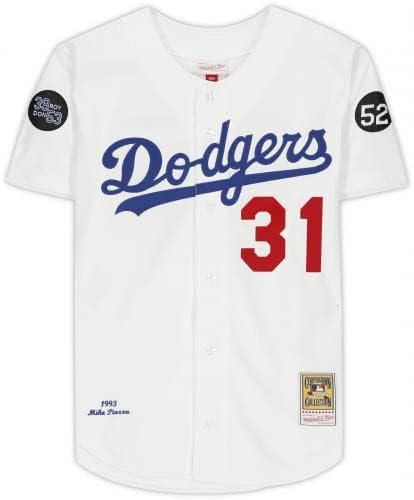 Mike Piazza Los Angeles Dodgers İmzalı Mitchell ve Ness Beyaz Otantik Forma-İmzalı MLB Formaları