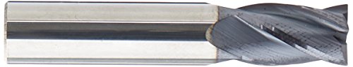 Kodiak Kesme Aletleri KCT131580 ABD Yapımı Premium Karbür Katı Karbür End Mill, Altın Kaplamalı, 3/8 Çap, 4 Flüt