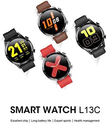 2020 Yeni L13 akıllı saat Erkekler için IP68 Su Geçirmez Bluetooth Çağrı Kan Basıncı Nabız Fitness Spor Smartwatch (Kahverengi