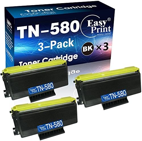 EASYPRİNT (3X Siyah) Uyumlu Toner Kartuşu Değiştirme için TN580 TN550 TN620 TN650 HL5240 / 5250DN / 5250DNT / 5270 / 5280DW /