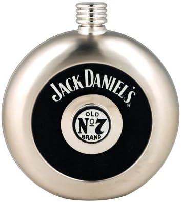 Jack Daniel'in Eski NO. 7 Logo Dairesel Şişesi w/Çıkarılabilir Atış Camı