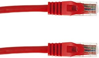 CablesAndKits -[ 10 Paket] CAT5E 7ft Kırmızı Snagless Easyboot UTP (Korumasız) Ethernet Kablosu-PVC Ceket (cm), Saf Bakır, RJ45