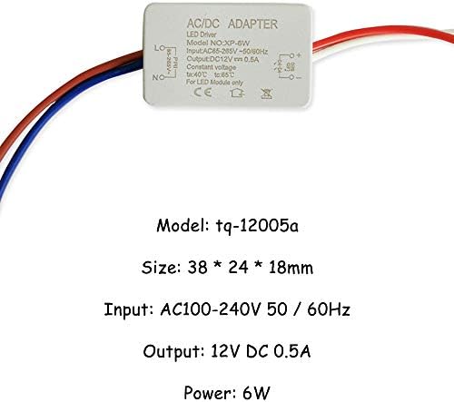 WSDMAVİS 1 Adet AC-DC Dönüştürücü AC 110 V 220 V 230 V DC 12 V 0.5 A LED Sürücü Trafo AC DC Anahtarlama Güç Kaynağı
