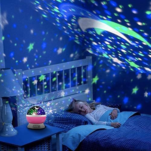 Yıldız Projektör gece lambası, yatak odası dekoru gece ışıkları çocuk odası için Eğlenceli Hediyeler için 1-4-6-14 Yaşındaki