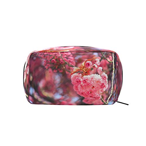 Unicey Kiraz Çiçeği Makyaj Çantaları Taşınabilir Tote Kozmetik Çantası seyahat kozmetik düzenleyici makyaj çantası makyaj Kılıfları