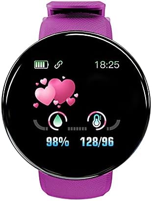 erkekler için hhscute Akıllı Saatler, Android/iOS Telefonlar için Spor Watche 1.44 inç Ekran Push Mesajı Spor Bluetooth (Mor)