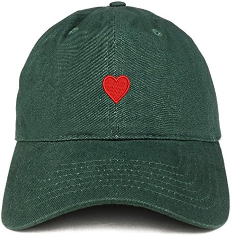 Trendy giyim mağazası ifade kalp işlemeli pamuk ayarlanabilir top kap baba şapka