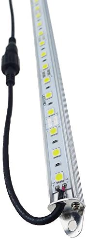 LEDENET 12 6500 K-7000 K Beyaz Süper Parlak 18 LEDs 5050 Akvaryum LED Şerit Aydınlatma Balık Tankları için-Su geçirmez Alüminyum