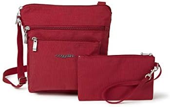 Baggallini Pocket Crossbody Bag-RFID Korumalı Bileklikli Şık, Hafif, Ayarlanabilir Askılı Çanta, İç Organizasyonel Cepli Eller