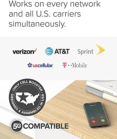weBoost Ev Odası-Cep Telefonu Sinyal Güçlendirici / Tüm ABD Ağları ve Taşıyıcıları için 4G LTE ve 5g'yi Artırır-Verizon, AT&T,