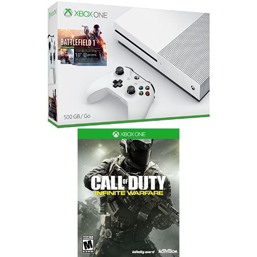 Xbox One S 500GB Konsolu-Battlefield 1 Paketi + Call of Duty Infinite Warfare Oyunu