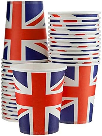 Hediyeler 4 Tüm Durumlar Sınırlı SHATCHİ - 1086 Mal Doğru Fiyat 20 İngiltere Union Jack Kağıt Bardaklar Sofra Parti Malzemeleri