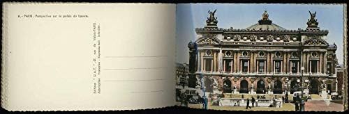 Paris Fransa-Resimli bir Klasörde 10 Ayrılabilir Renkli Kartpostallar 1948
