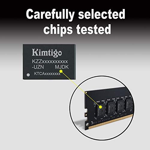 Kimtigo DDR4 32 GB (16GBx2) 3200 MHz PC4-25600 CL16 1.2 V U-DIMM Tamponsuz Olmayan ECC için Oyun ve Yüksek Performanslı Masaüstü