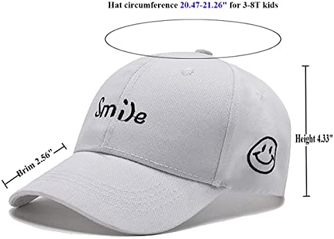 Yürümeye başlayan çocuklar gülen yüz beyzbol şapkası Sevimli beyzbol şapkası Pamuk güneş şapkası çocuklar için