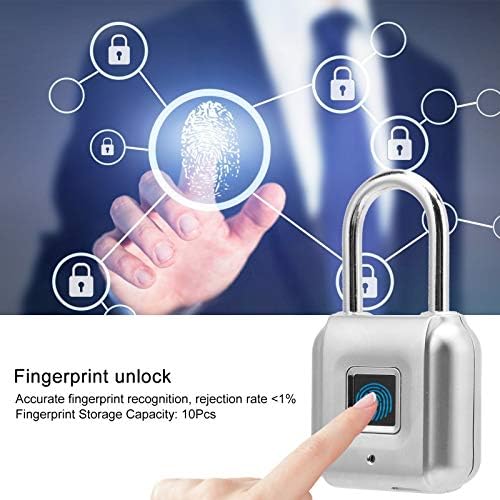 Akıllı Asma Kilitler, Geniş Uygulama Tek Dokunuşla Açık USB Şarj Akıllı Kilit Parmak İzi Akıllı Çip ile Yurt için Bavul için