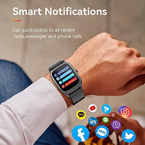 Akıllı saatler Erkekler Kadınlar ıçin Spor ızci Kalp Hızı Izleme ıle 1.65 Tam Ekran Dokunmatik IP67 Su Geçirmez akıllı saat Android