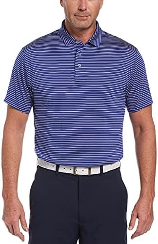 PGA TOUR Erkek Kısa Kollu Besleyici Şerit Golf Polo Gömlek