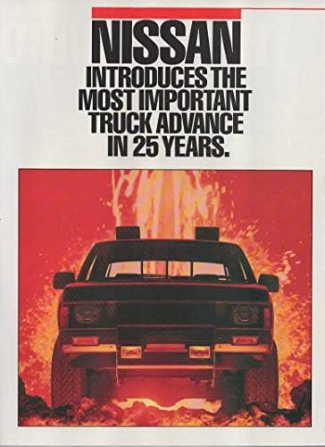 Dergi Baskı İlanı: Kırmızı 1986-1987 Nissan Hardbody Kamyonet, 4X2, 4X4, Uzun Yatak, SE King Cab, Nissan 25 Yılın En Önemli Kamyon