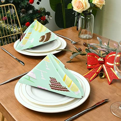YUEND Yemekleri Baskı masa örtüleri Aile Ziyafetler Düğün Partiler Restoran Bez Peçeteler Kek küçük resim