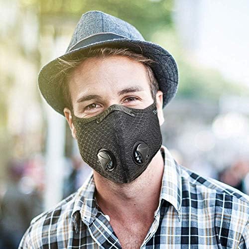 Besungo Yeniden Kullanılabilir Toz Maskesi Filtreli Spor Yüz Maskesi, Erkek ve Kadın Evrensel Maskeler, Ağaç İşleri, Açık Hava