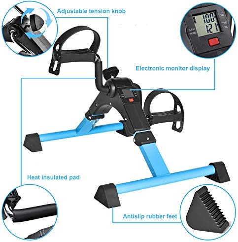BAIJIAWEI Taşınabilir Sağlık ve Fitness Pedalı Tıbbi Temel Pedalı Egzersiz Makinesi Bisiklet için Arms Bacaklar ile LCD ekran