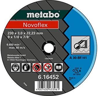 Metabo 616452000 Novoflex Çelik Disk, 0 V, Yeşil, 230 x 3,0 x 22,2 mm