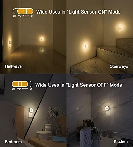 LYRIDZ Uzaktan Kumanda Gece Lambası Plug in 80LM Parlak Kısılabilir LED Gece Lambası Zamanlayıcı ile Sıcak ve Soğuk Beyaz Alacakaranlıktan