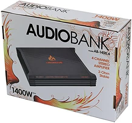 Audiobank AB1500. 1 Monoblok 2500 Watt 2 Ohm A/B Sınıfı Araç Ses Stereo BAS Amplifikatör Bas Kontrolü ile, Köprülenebilir, LED