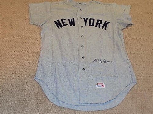 Bobby Cox Oyunu İmzalı Pazen Forması Giydi 1970 New York Yankees HOF Steiner-MLB Oyunu Kullanılmış Formalar