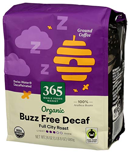 365 by Whole Foods Market, Kahve Kafeinsiz Sabah Karışımı Organik Öğütülmüş, 24 Ons