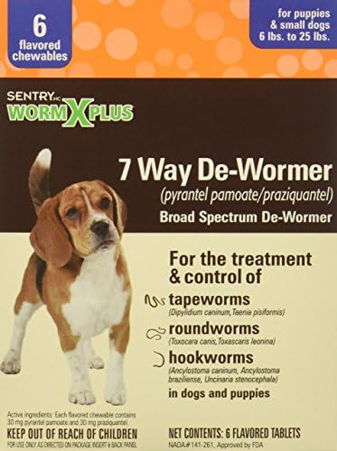 Nöbetçi Solucan X Artı 7 Yollu DeWormer Küçük Köpekler (6 Sayım)