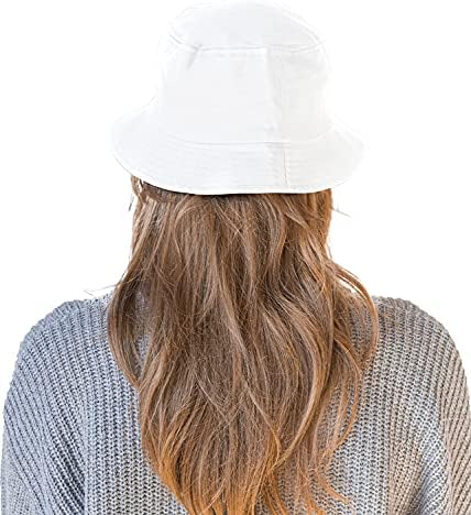Halsa EMF koruma şapkası Kova Şapka, Yaz güneş şapkası. Beyaz. Küçük / Orta Boy.