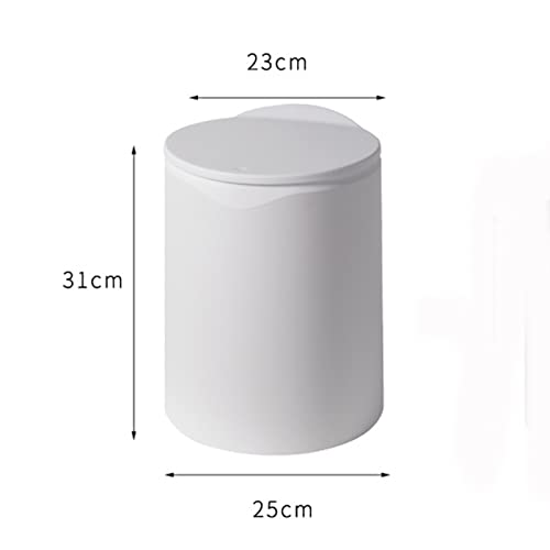 Beyaz Itme Tipi çöp tenekesi Mini Ev Oturma Odası saklama kutusu Tuvalet Kapaklı Deodorant Kağıt Sepeti Mutfak Su Geçirmez Kir