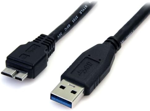 StarTech.com 3 ft. (0.9 m) USB 3.0'dan Mikro B'ye Kablo-SuperSpeed USB 3.0 5Gbps-Korumalı USB A'dan USB'ye Mikro B-Siyah-USB