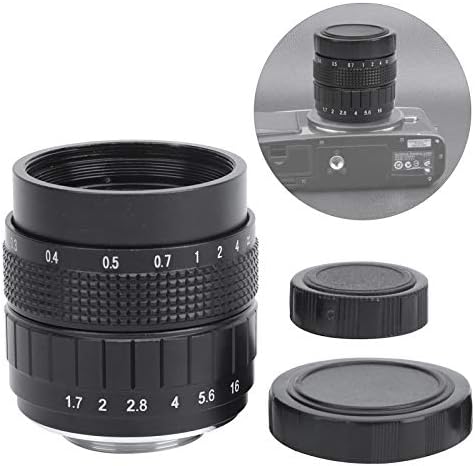 Vbestlıfe 35mm F1. 7 C-Mount Lens, Sabit Focu Aynasız Kamera Lens MC Katmanlı Kaplama 12 Diyafram Bıçakları Saf Manuel Lens,