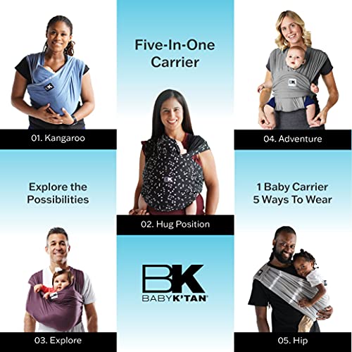 Baby K'dan Organic Baby Wrap Carrier, Bebek ve Çocuk Askısı-Bebek Giyimi için Basit Önceden Sarılmış Tutucu-Bağlama veya Halka