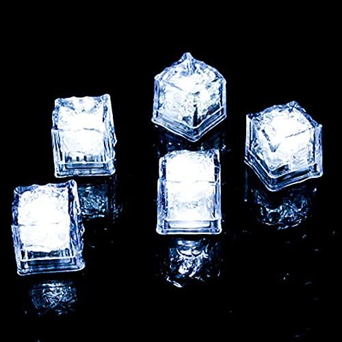 Kairaley LED buz küpleri çok renkli ışık-Up buz şekli ışıkları su geçirmez buz küpü Glow karanlık kullanımlık için parti düğün