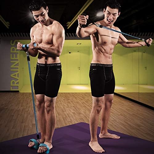 DricRoda Pedal Direnç Bandı, Çok Fonksiyonlu Egzersiz Bantları 3-Tüp Yoga Kayışı, elastik Çekme Halatı Fitness Ekipmanları için