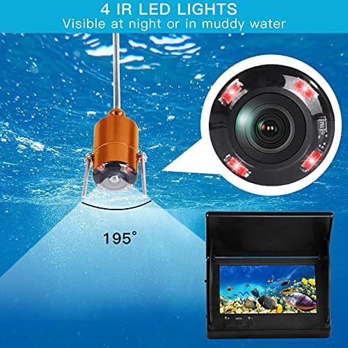 SEEROOTOYS Balık Bulucu ve Derinlik Bulucu, pil Kumandalı Balık Bulucu Sualtı Balıkçılık Kamera ile 4.3 inç IPS Ekran Ekran için