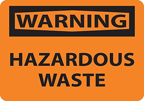 National Marker W426A Uyarı, Tehlikeli Atık İşareti, Alüminyum, 7 x 10, 0,040