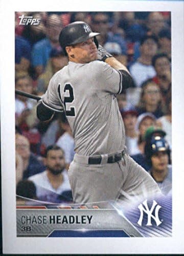 2018 Topps Çıkartmalar 128 Chase Headley New York Yankees Resmi MLB Beyzbol Albümü Etiket (Bireysel 1.75 Geniş X 2.5 İnç Boyunda)