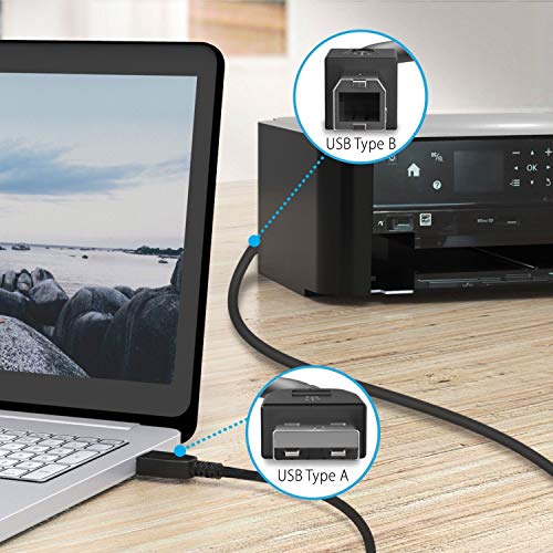 SupplySource 6ft Yazıcı USB Kablosu PC Laptop Notebook Veri Aktarım Kablosu HP yedek malzemesi 8121-1186 Ürün 1126