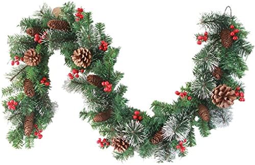 PDGJG 1.8 M Noel Rattan Yapay Çelenk Çelenk Noel Ev Partisi yılbaşı dekoru Rattan Asılı Çelenk Süsleme (Renk: A, Boyut: 1.8 M)