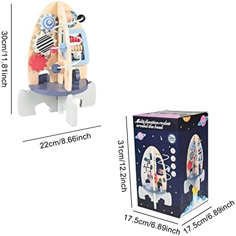 RUNİBATE Çocuk Oyuncakları Erken Eğitim Boncuk Oyuncaklar Büyük Çok Fonksiyonlu Roket Yörüngede Hazine Kutusu Çocuk Orbital Boncuk
