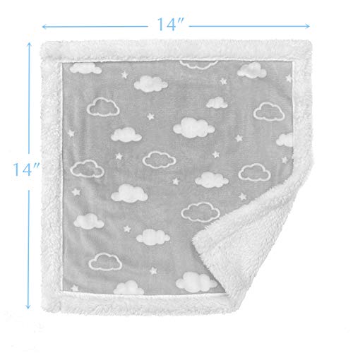 Amerikan Bebek Şirketi Heavenly Soft Şönil / Sherpa Güvenlik Battaniyesi, 3D Bulut Gri, 14 X 14, Erkekler ve Kızlar için